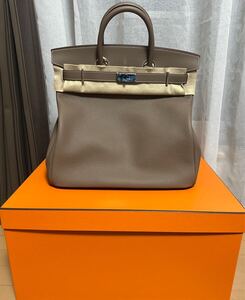 HERMES エルメス　新品未使用（シールは跡が付くので剥がし済）オータクロア オータクロア40 エトゥープ　シルバー金具　バーキン　ケリー