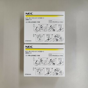 NEC 純正トナ－カートリッジ PR-L9100C-11W イエロー　２本セット　２箱　(ColorMultiWriter 9100C 用)