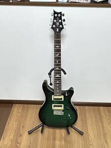 PRS SE Custam Paul Reed Smith ポールリードスミス エレキギター グリーン系 楽器 軽音楽 バンド 趣味 音出し確認済 ジャンク扱