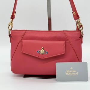 【良品】Vivienne Westwood ヴィヴィアンウエストウッド ショルダーバッグ クロスボディ メイクポーチ レディース ピンク DE000601 