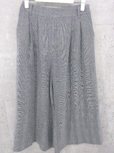 ◇ green label relaxing UNITED ARROWS グレンチェック ワイド パンツ 36 グレー *