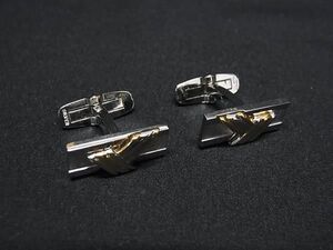 ■美品■ YVESSAINTLAURENT イヴサンローラン SV925 カフス カフスボタン カフリンクス アクセサリー メンズ シルバー系 DF2422