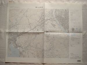 【地図】 福山西部 1：25,000 平成8年発行/ 広島 福塩線 松永湾 福山競馬場 今伊勢宮 備後赤坂 備後本庄 福山城跡 中国 国土地理院