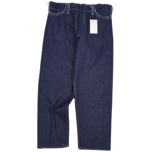 極美品 カミエル フォートヘンス CAMIEL FORTGENS デニムパンツ NORMAL JEANS ワイドパンツ L インディゴブルー cf06oo-rm07e28056