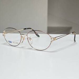 デッドストック◆NINA RICCI ニナリッチ ヴィンテージ 高級 眼鏡フレーム メガネ Vintage eyewear ゴールド 54□16 レディース 女性用