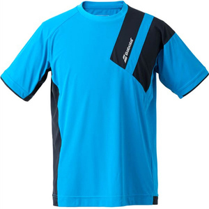 Babolat バボラ XL サイズ テニスウェア メンズ CLUB SHORT SLEEVE SHIRT BUG1311C BL00 ブルー [管理:1400002119]