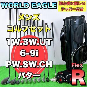 【初心者オススメ】WORLD EAGLE ワールドイーグル メンズ ゴルフクラブセット　11本 R 右