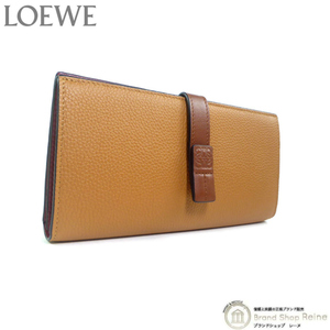 ロエベ （LOEWE） ラージ バーティカル ウォレット 二つ折り 長財布 C660S40X01 ライトキャラメル×ピーカン（未使用品）中古