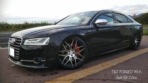 21インチ 4本セット T&T forged 鍛造 ホイール アウディ 全車種に対応 A5 S5 Q3 Q2 TT A4 A5 RS アバント 等に 好みの色でオーダーで作製