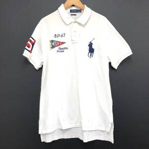 □POLO RALPH LAUREN 半袖ポロシャツ L(180/100A) 白 ポロラルフローレン メンズ ビッグポニー 710593407001 複数落札同梱OK B240722-6