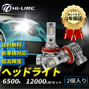 H8/H9/H11/H16 LEDヘッドライト GR1~8 新型 フィット フォグランプ ハロゲン車 一体型ポン付け ファンレス ホワイト 車検対応