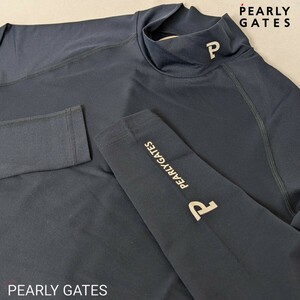 ★新品正規品 PEARLYGATES/パーリーゲイツ エステルベアカノコ ハイネックカットソー size4(Mサイズ)