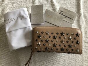 ☆新品！JIMMY CHOO ジミーチュウ スタッズ長財布 ベージュ☆