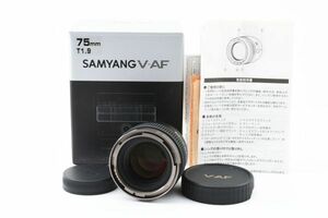【新品級】SAMYANG V-AF 75mm T1.9 FE SONY ソニー Eマウント #2158035