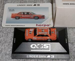 1/87 BMW M3 (E30) イエガーマイスター 19号 DTM LINDER1