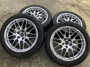 レクサス LS 19インチ ウェッズ デルモア 19×8J +35 P.C.D.120 5穴 245/45R19 21年製 スタッドレス Weds LS460 Fスポーツ 使用