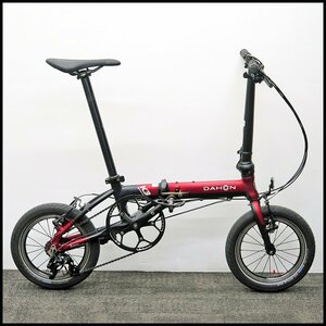 △美品! DAHON/ダホン 折りたたみ自転車 K3 3段変速 14インチ/小径車/ミニベロ/フォールディングバイク/街乗り/ケースリー