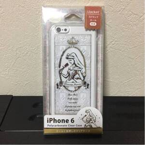 新品 未使用 iPhone6 6s ディズニー ケース オーロラ姫 クリア ミッキー ミニー プリンセス ストラップ 箱付 ハードケース キャラクター