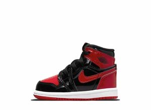 Nike TD Air Jordan 1 High OG "Patent Bred" 8cm AQ2665-063