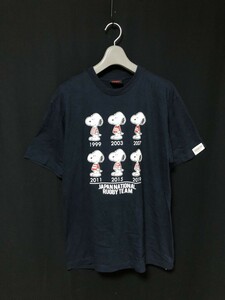 ラグビー日本代表◆CANTERBURY × PEANUTS カンタベリー スヌーピー 半袖Tシャツ XL