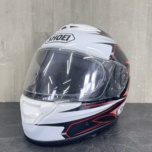 SHOEI QWEST フルフェイス ヘルメット 【中古】ショウエイ ショーエイ クエスト XLサイズ バイク用品 白x黒/58144