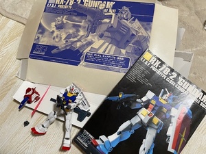 HGUC■ガンダムRX-78-2■キットサンプル非売品*素組立完成品/一部スミ入れ*外箱・説明書つき*1/144スケール模型2001年ガンプラ