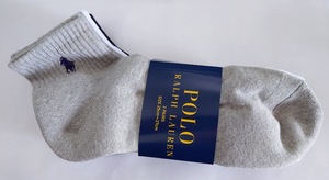 POLO RALPH LAUREN ポロ ラルフローレン 【3足セット】 3色 足底パイル ショートソックス サイズ:25〜27㌢