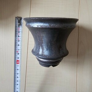 送料込 カタチ製作所 katachiseisakujyo Mederu pot ドリッパー S エイジングブラック Black 植木鉢 陶器鉢