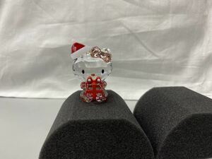 【未使用】スワロフスキー（SWAROVSKI） ハローキティ　クリスマスギフト　(Hello Kitty Christmas Gift) 置物　5058065 サンタ