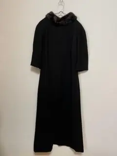 美品/MAX MARA/ミンク襟ロングワンピース/38