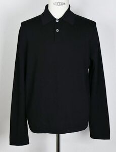 HERMES エルメス 長袖 ウール ニット ポロシャツ L　polo shirt b8187