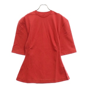 JACQUEMUS ジャックムス 23SS LE Camisa T-Shirt ウエストシェイプデザイン 半袖Tシャツ レッド レディース 231JS121-2102