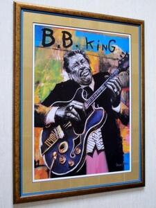 B.B.キング/ブルース・アート・ポスター/額装/B.B.King/Framed King of Blues/キング・オブ・ブルース