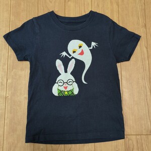 美品★めがねうさぎTシャツ★グラニフ120紺