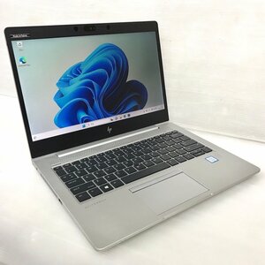 ●[Windows11]13.3型モバイル 8世代i7 大容量メモリ US配列 HP EliteBook 830 G5 (Core i7-8550U 1.8GHz/16GB/NVMe 512GB/Webカメラ/Wi-Fi)