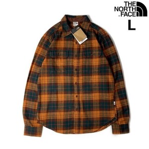 1円～!売切!【正規新品】THE NORTH FACE◆ARROYO FLANNEL SHIRT 長袖 ネルシャツ US限定 厚手 茶タグ(L)茶② チェック柄 180914-5