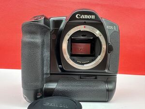 ▽ Canon EOS-1 一眼レフカメラ フィルムカメラ ボディ POWER DRIVE BOOSTER E1 シャッターOK 動作確認済 キャノン