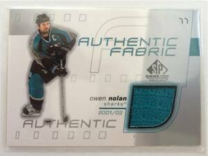 送料込NHL アイスホッケー owen nolan ジャージカード