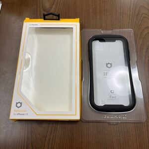 611p0202☆ iFace Reflection iPhone 11 ケース クリア 強化ガラス (ブラック)【アイフォン11 カバー アイフェイス 