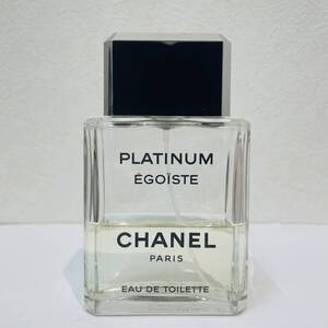 □残量４割!! 魅力に満ちたフジェール グリーン ノート!! CHANEL EGOISTE PLATINUM シャネル エゴイスト プラチナム 100ml 【F2540OY】