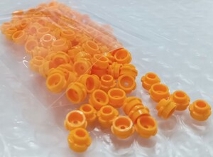 100個　ブライトオレンジ　LEGO　レゴ　未組み立て　未使用　パーツ　部品　花　フラワー　植物 花びら　大量