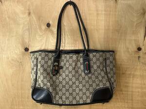 トートバッグ GUCCI/グッチ プリンシー 1109943 107753 シェリーライン GG柄 ●12Y● 鞄 現状品 総柄 長期保管品 ファッション ブランド品