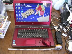 ■PC-LL550VG6R NEC Lavie Core2duo 2.5G/4GB/500GB/DVD multi/Win7home 純正AC/マウスつき 動作品(確証写真提示)JUNK扱い