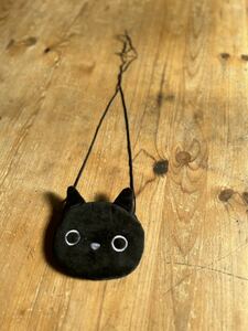 【即日発送】黒猫　財布　ポシェット　子供　小銭入れ　ダイカット ネコグッズ　コインケース　ショルダーバッグ
