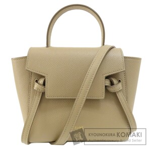 CELINE セリーヌ ナノ ベルトバッグ 2WAY ハンドバッグ カーフ レディース 中古