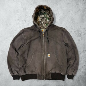 古着 フェード感抜群 MEXICO製 CARHARTT ACTIVE JACKET REAL TREE CAMO カーハート アクティブ ジャケット リアルツリーカモ【Vintage】