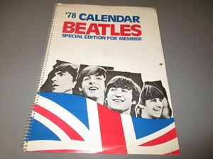 BEATLES CALENDAR 1978年　ザ・ビートルズ　サイズ　縦36X横26cm　見開き