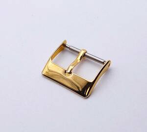 [18mm] 時計ベルト用 ステンレス 金色尾錠⑦ バックル ポリッシュ 傷あり