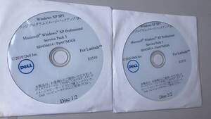 DELL Windows XP SP3 リッジプログラムイメージバックアップ　DVD　Disc1,2