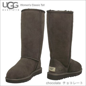 UGG　アグ　レディース　クラッシック　トール　シープスキン　ムートン　ブーツ チョコレート 9